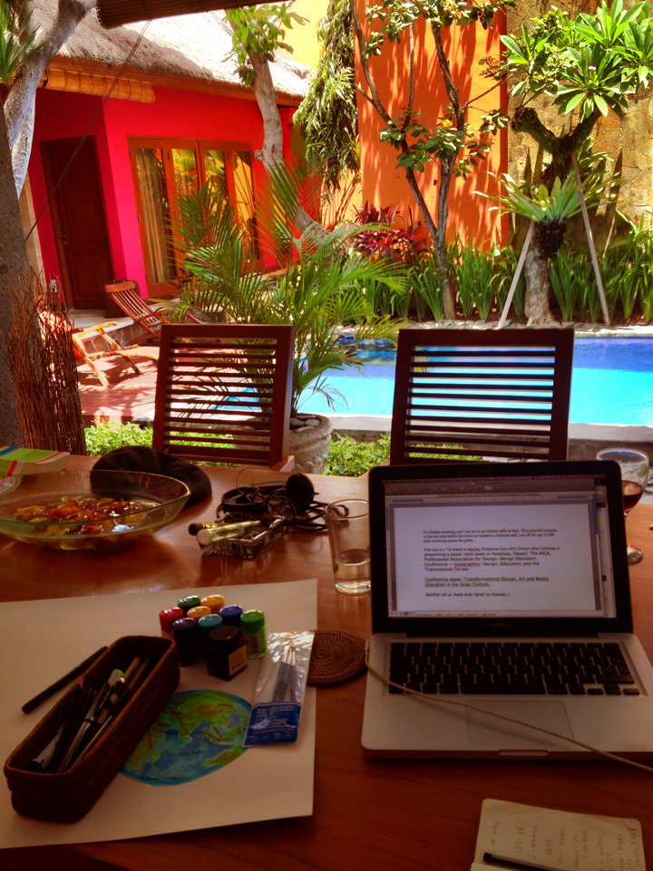 working-at-the-kitchen-table,-Bali